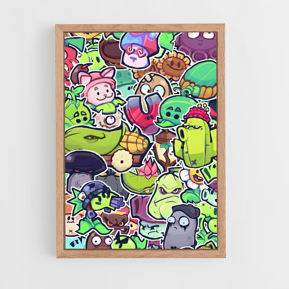 Poster Les Héros de Zomburbia – affiche Plants vs zombies (vue 4)